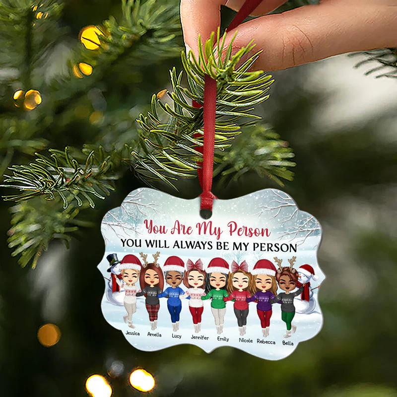 Work Made Us Colleagues - Christmas Gift For Co-worker - Personalized Custom Aluminum Ornament - Image 2
