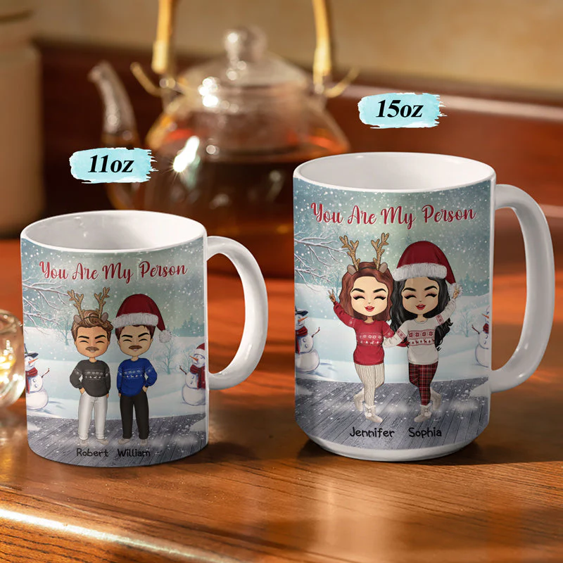 Work Made Us Colleagues - Christmas Gift For Co-worker - Personalized Custom White Edge-to-Edge Mug - Image 3