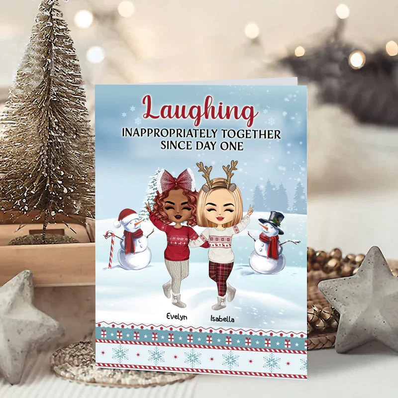 Work Made Us Colleagues - Christmas Gift For Friends And Colleagues - Personalized Custom Folded Greeting Card - Image 5