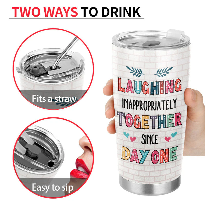 Work Made Us Colleagues Friends - Gift For BFF Bestie - Personalized Custom Tumbler - Image 4