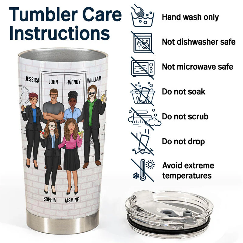 Work Made Us Colleagues Friends - Gift For BFF Bestie - Personalized Custom Tumbler - Image 5