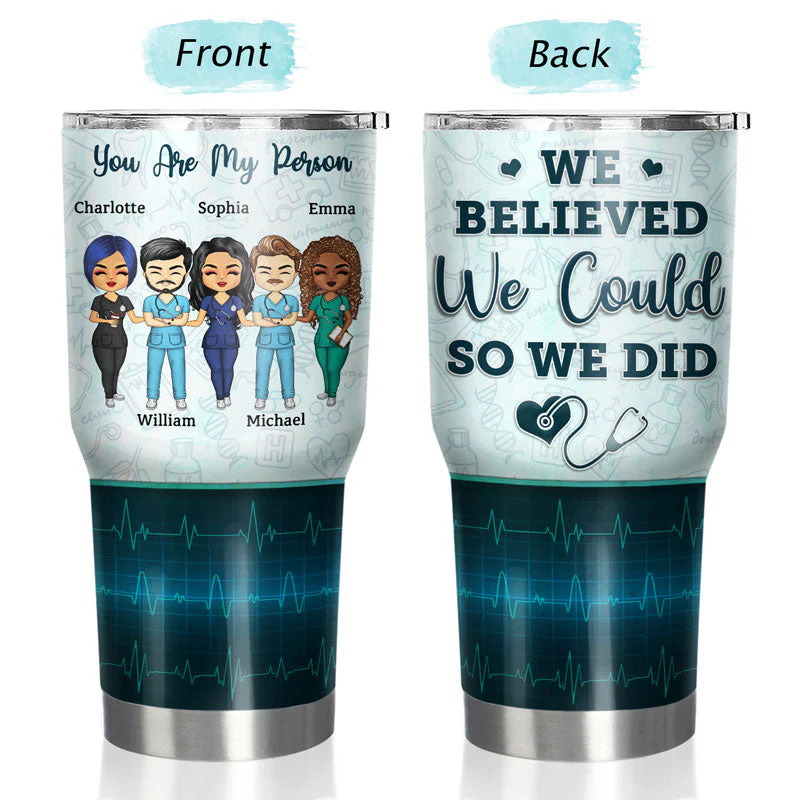 Work Made Us Colleagues Nurse - BFF Bestie Gift - Personalized Custom 30 Oz Tumbler - Image 3