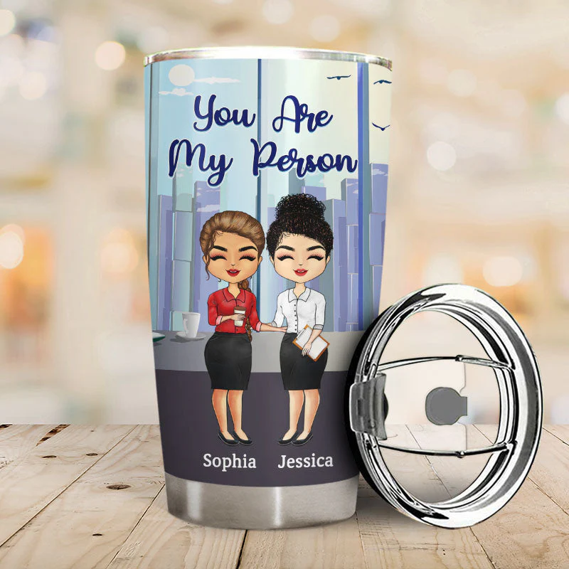 Work Made Us Colleagues Office Worker - BFF Bestie Gift - Personalized Custom Tumbler - Image 2