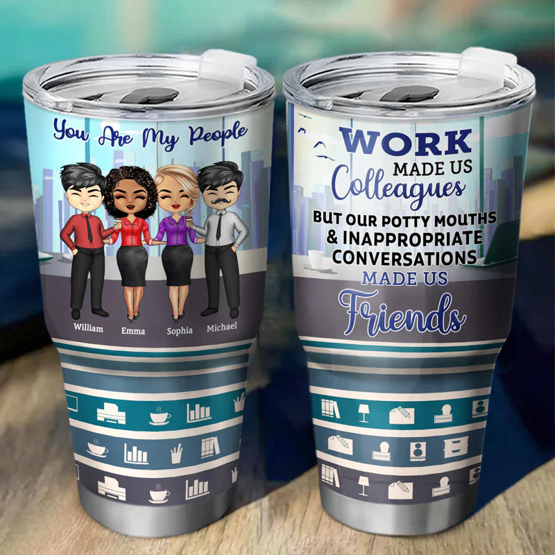 Work Made Us Colleagues Office Worker - Gift For Colleagues And Friends - Personalized Custom 30 Oz Tumbler - Image 2