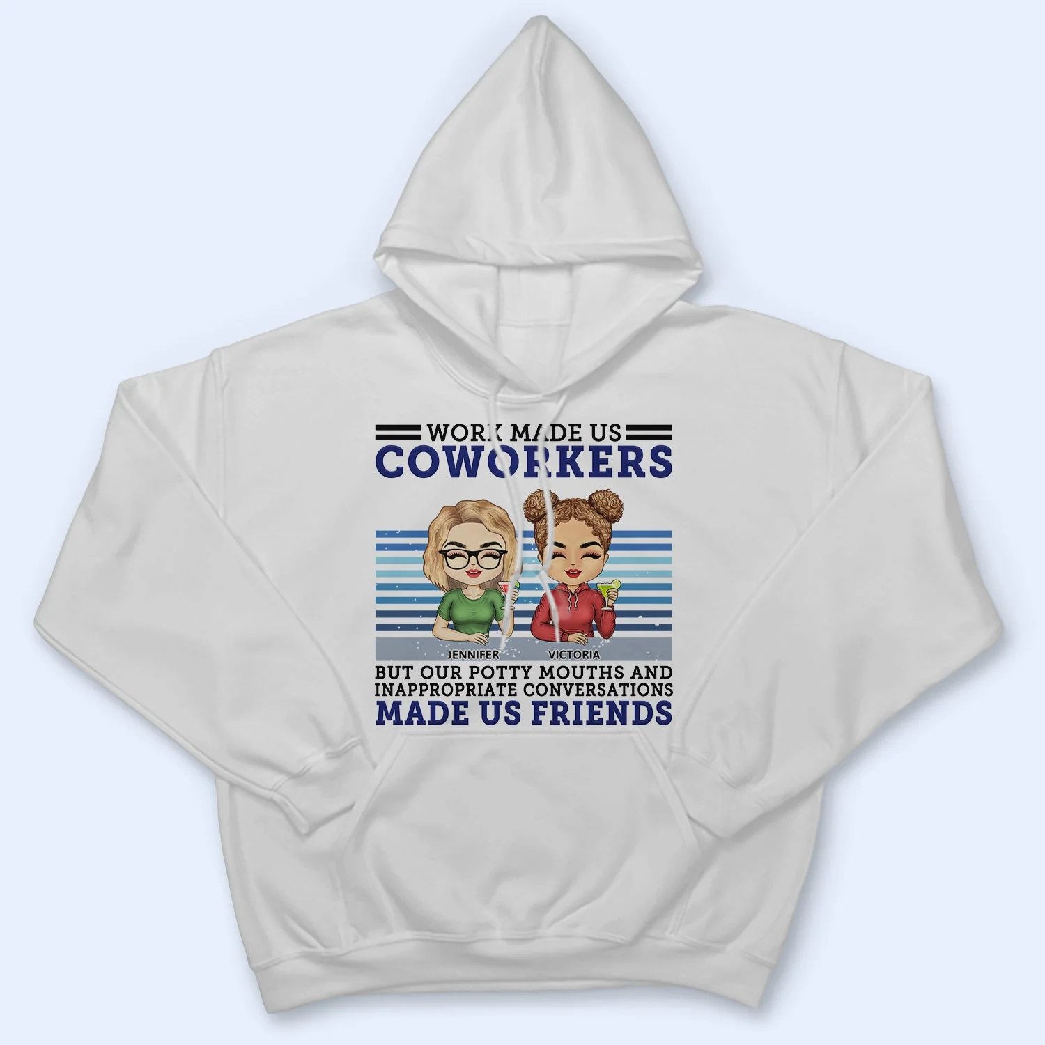 Work Made Us Coworkers - Funny, Anniversary, Birthday Gifts For Colleagues, Besties - Personalized Custom T Shirt - Image 4