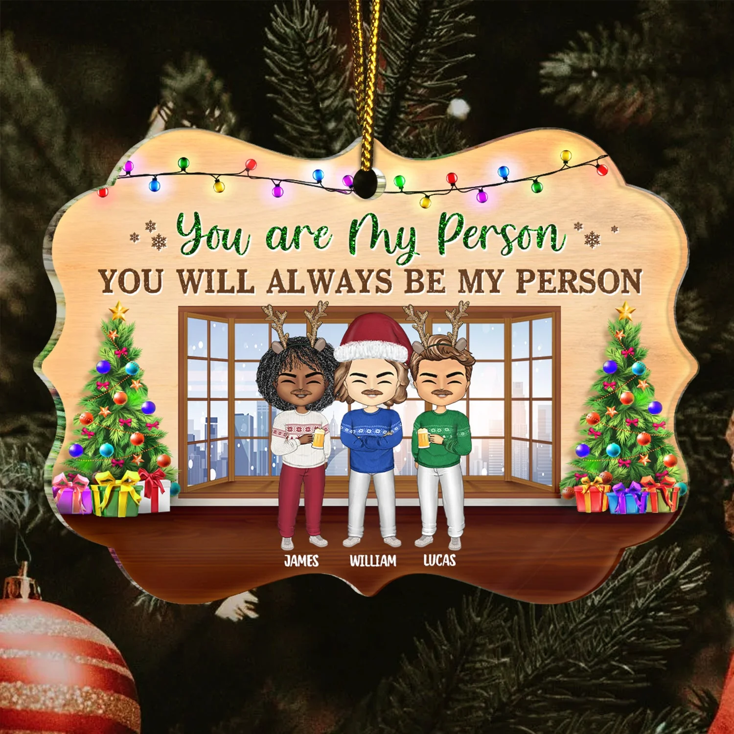 Work Will Be So Much Shitter Without You - Christmas Gifts For Colleagues, Coworker, Friends - Personalized Custom Shaped Acrylic Ornament - Image 3