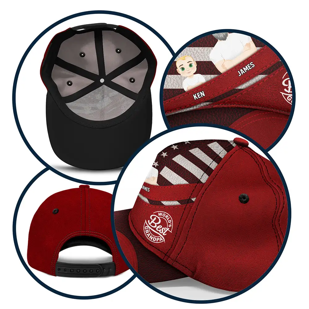 World's Best Dad - Personalized Classic Cap - Image 5