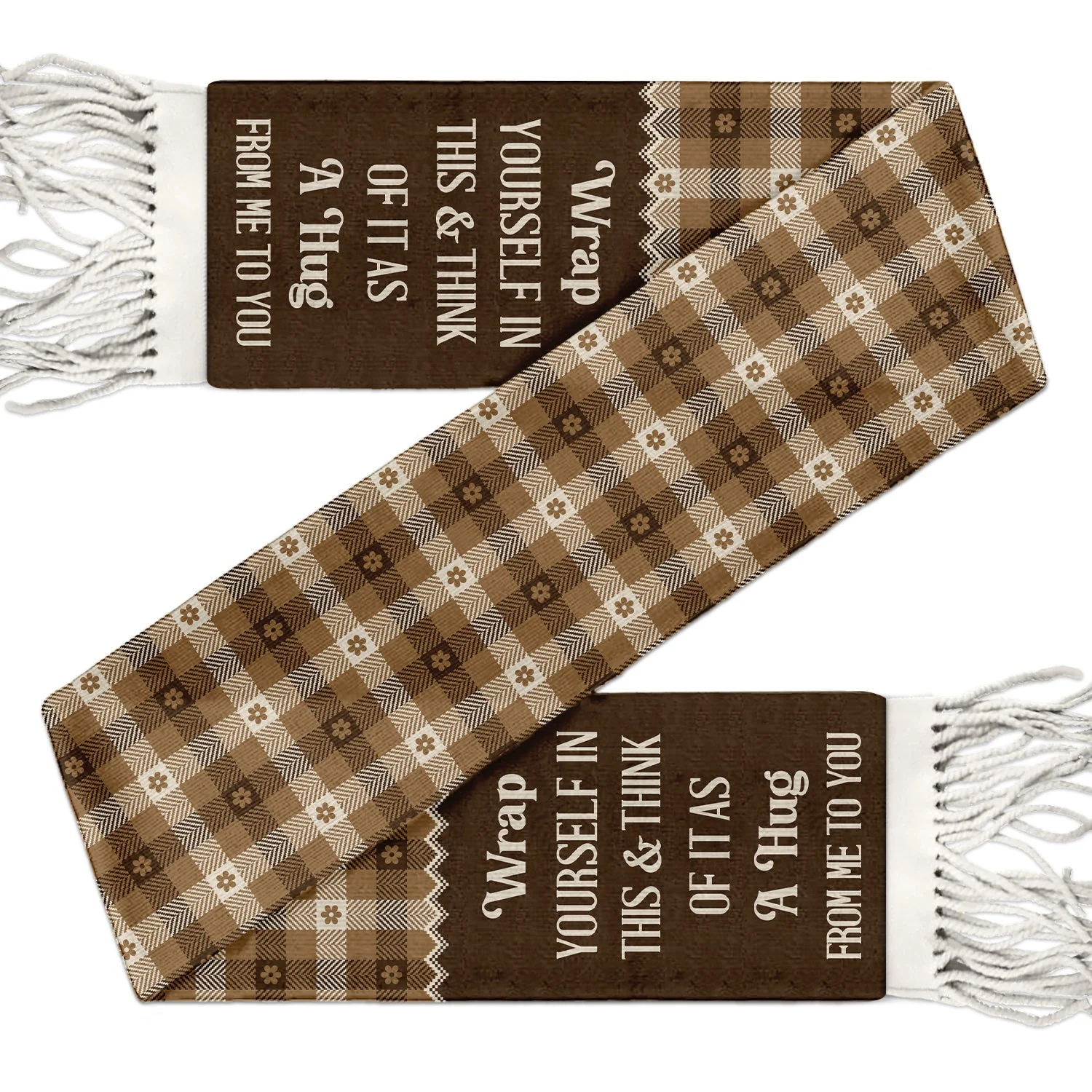 Wrap Yourself Up - Gift For Sisters And Besties - Personalized Wool Scarf With Tassel - Image 3
