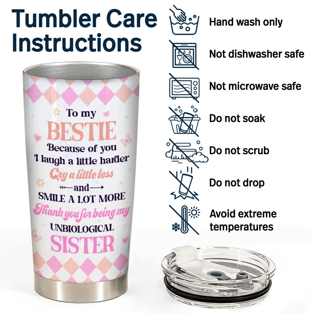 Y2K Besties Because Of You I Laugh A Little Harder - Personalized Tumbler - Image 5