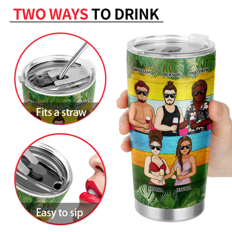 Yes We Are Aware Of How Obnoxious Friends - Summer Gift For Bestie - Personalized Custom Tumbler - Image 4