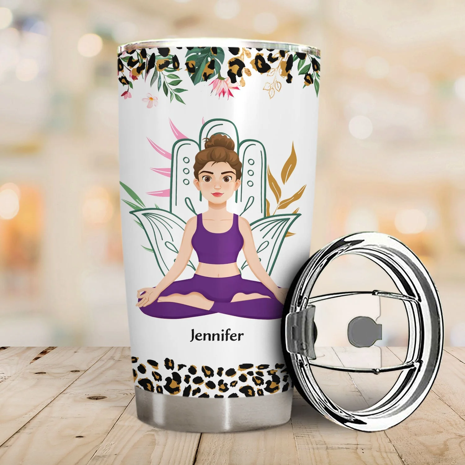 Yoga A Wise Woman Once Said - Gift For Yoga Lovers - Personalized Tumbler - Image 2