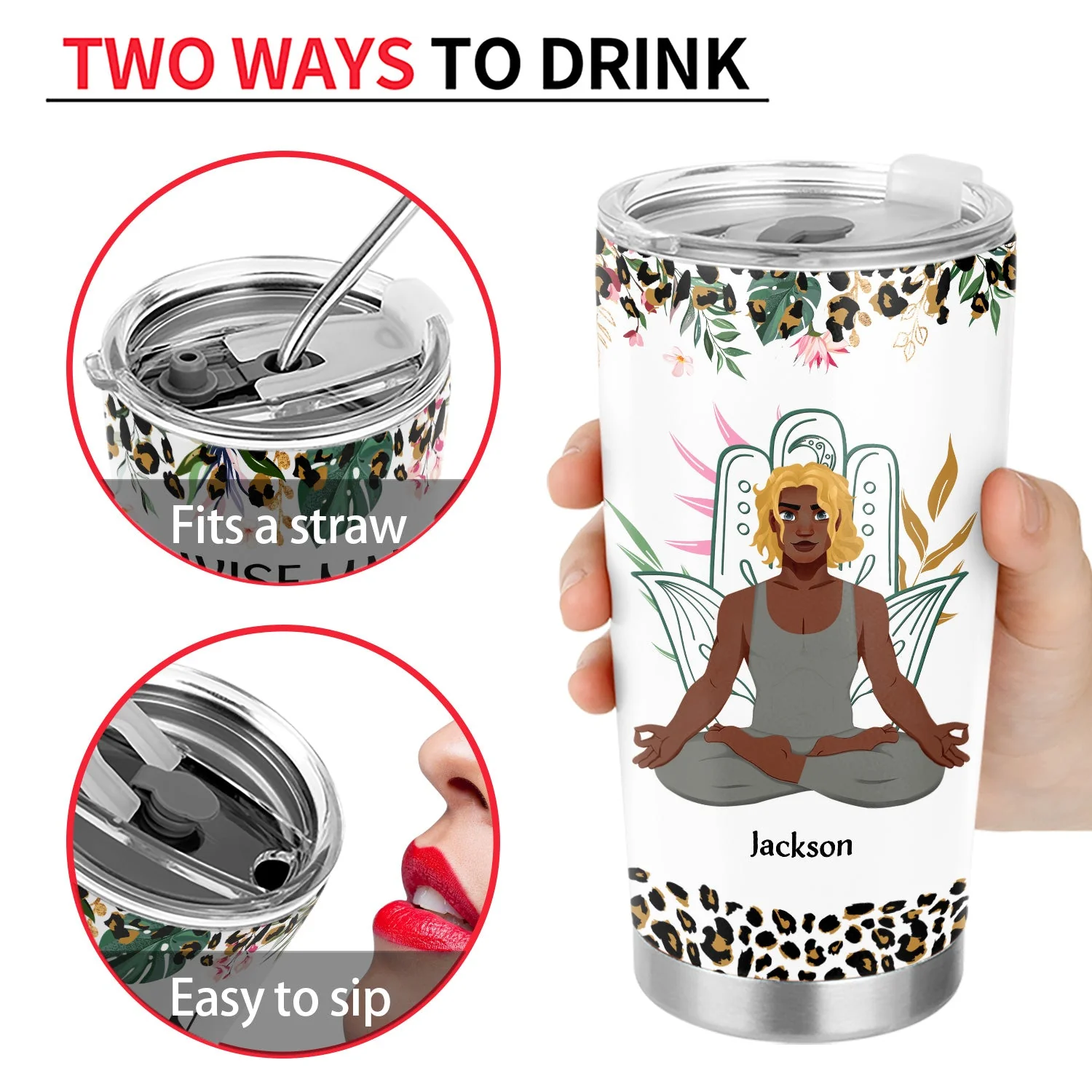 Yoga A Wise Woman Once Said - Gift For Yoga Lovers - Personalized Tumbler - Image 4