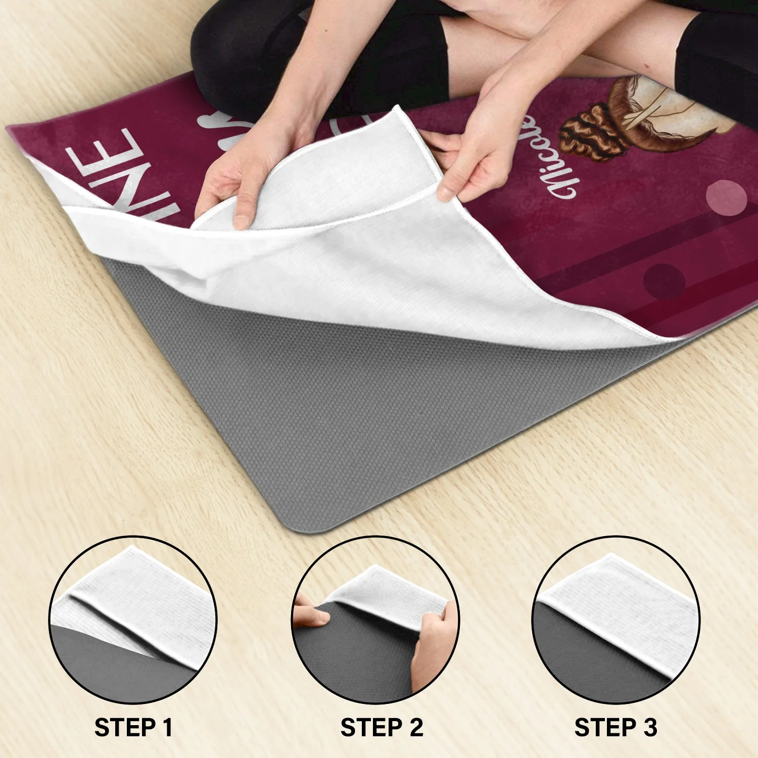 Yoga Drink Wine Pet Dogs - Gift For Dog Mom - Personalized Yoga Towel - Image 4