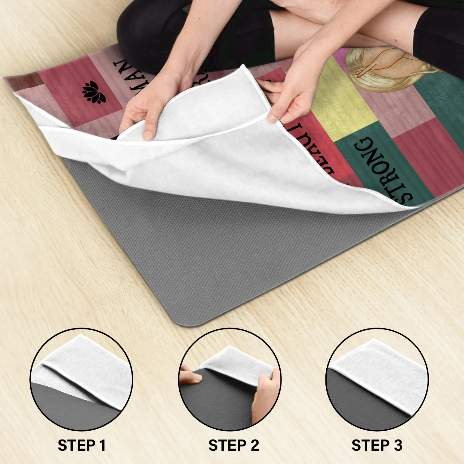 Yoga Girl I Am Bold - Gift For Yourself, Gift For Women - Personalized Yoga Towel - Image 4