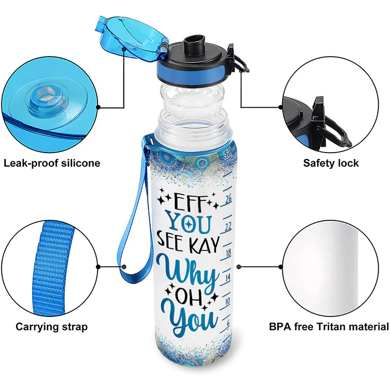 Yoga Girl I Am Divine Intuitive Expressive Loved - Gift For Yoga Lovers - Personalized Custom Water Tracker Bottle - Image 4