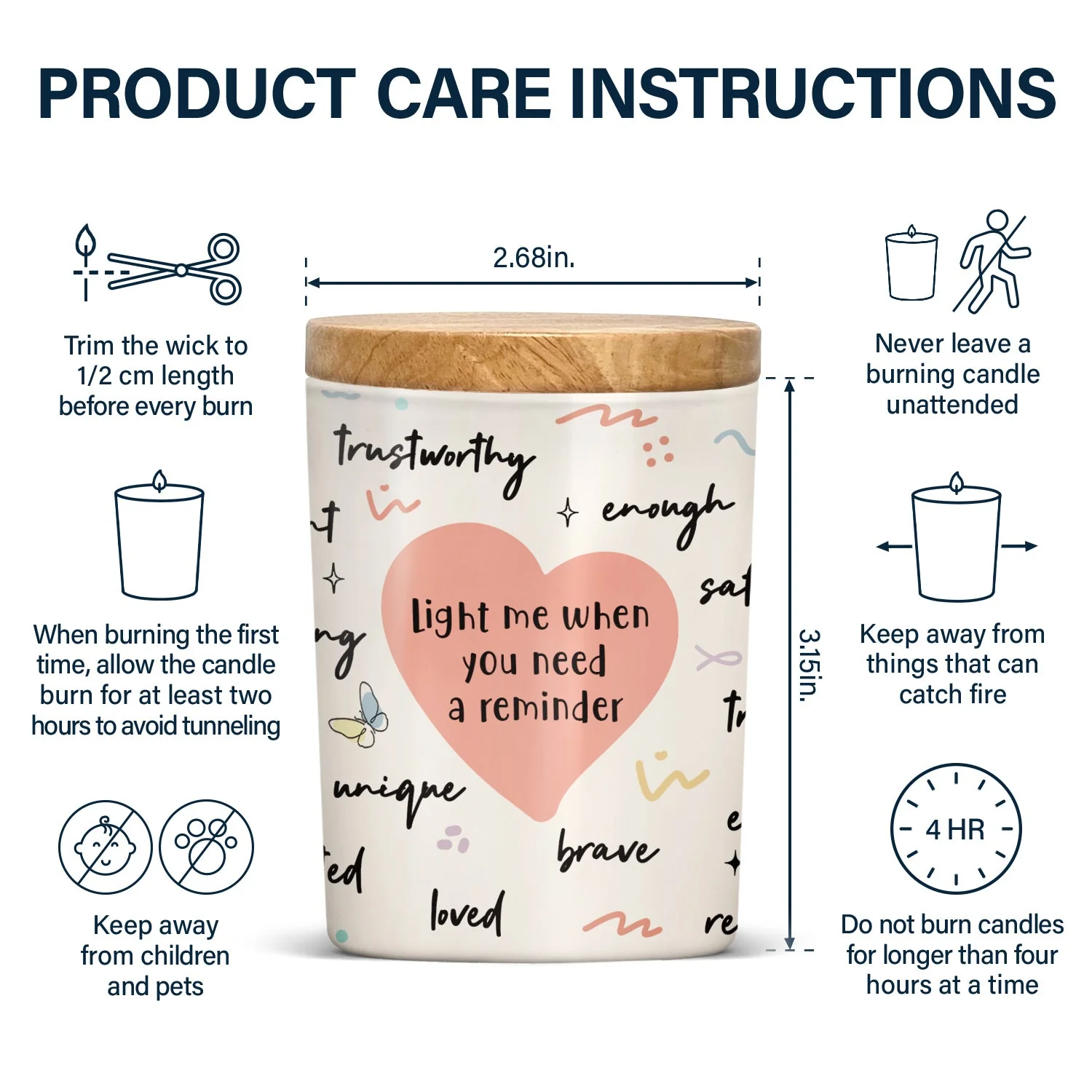 Yoga When You Need A Reminder - Gift For Yourself, Gift For Women - Personalized Scented Candle With Wooden Lid - Image 4