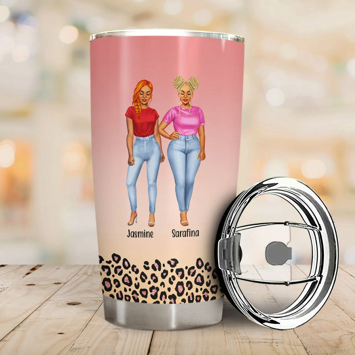 You And I Are Sistas - Gift For Sisters And Best Friends - Personalized Tumbler - Image 2