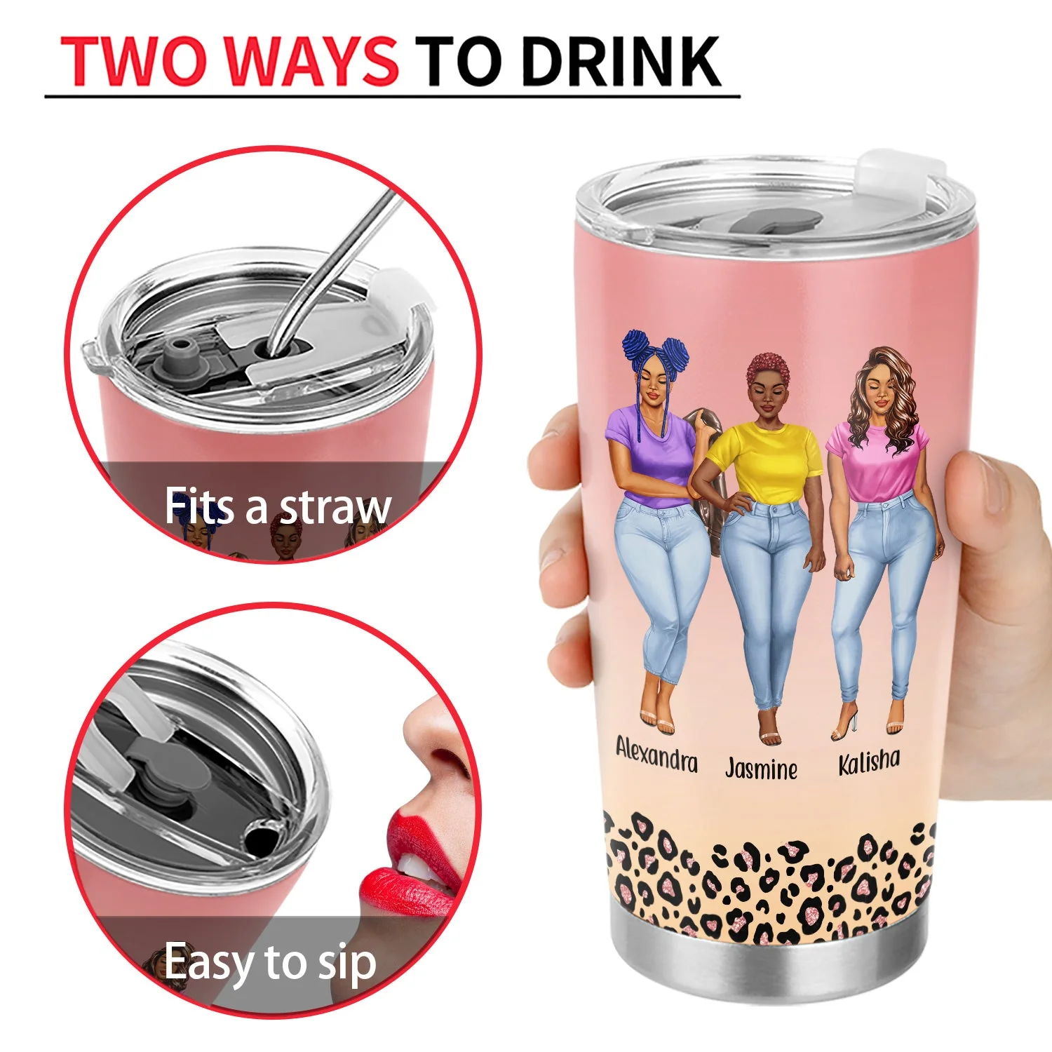 You And I Are Sistas - Gift For Sisters And Best Friends - Personalized Tumbler - Image 4