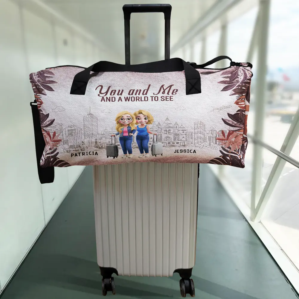You And Me And A World To See - Personalized Duffle Bag - Image 2