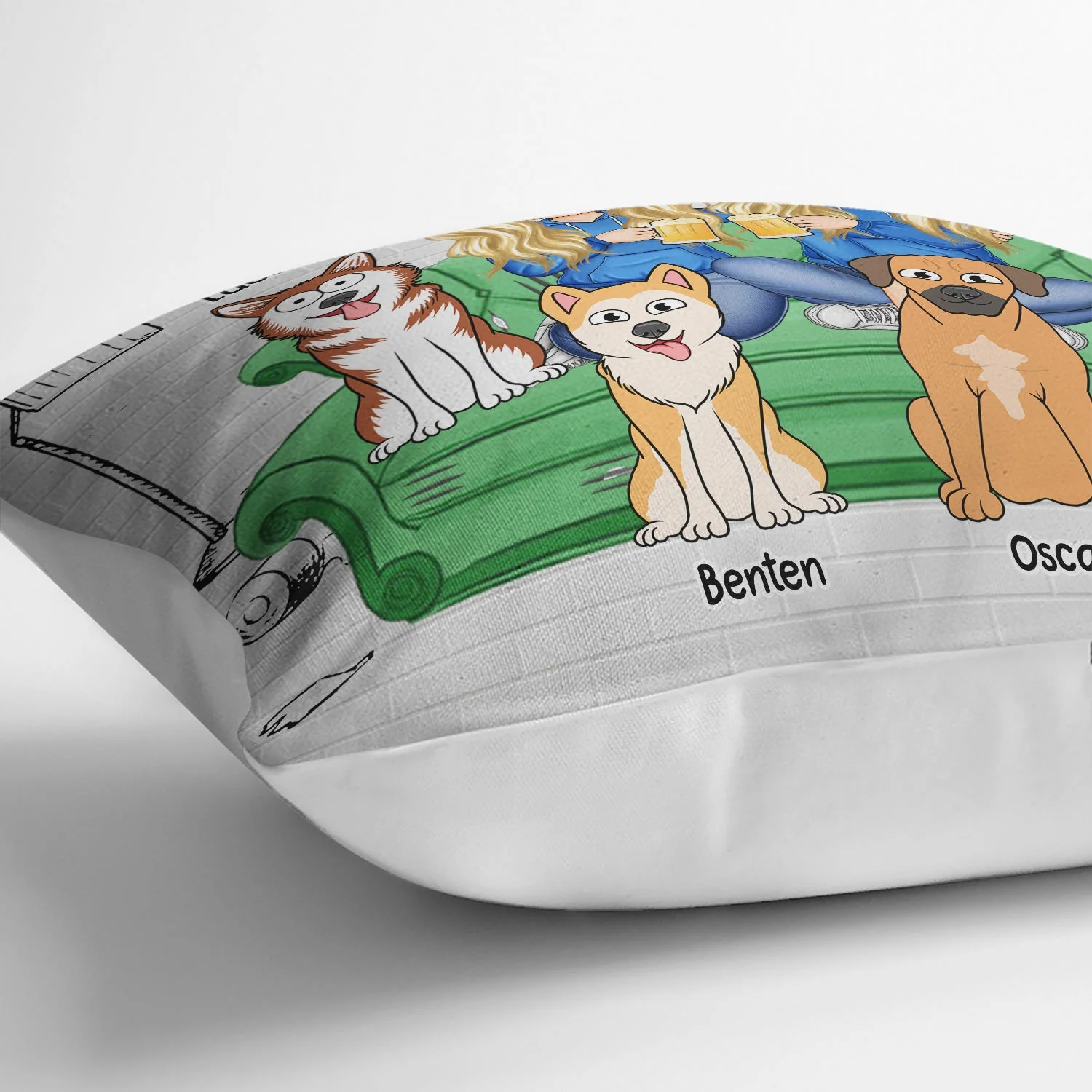 You And Me And The Dog - Gift For Pet Lovers - Personalized Pillow - Image 3