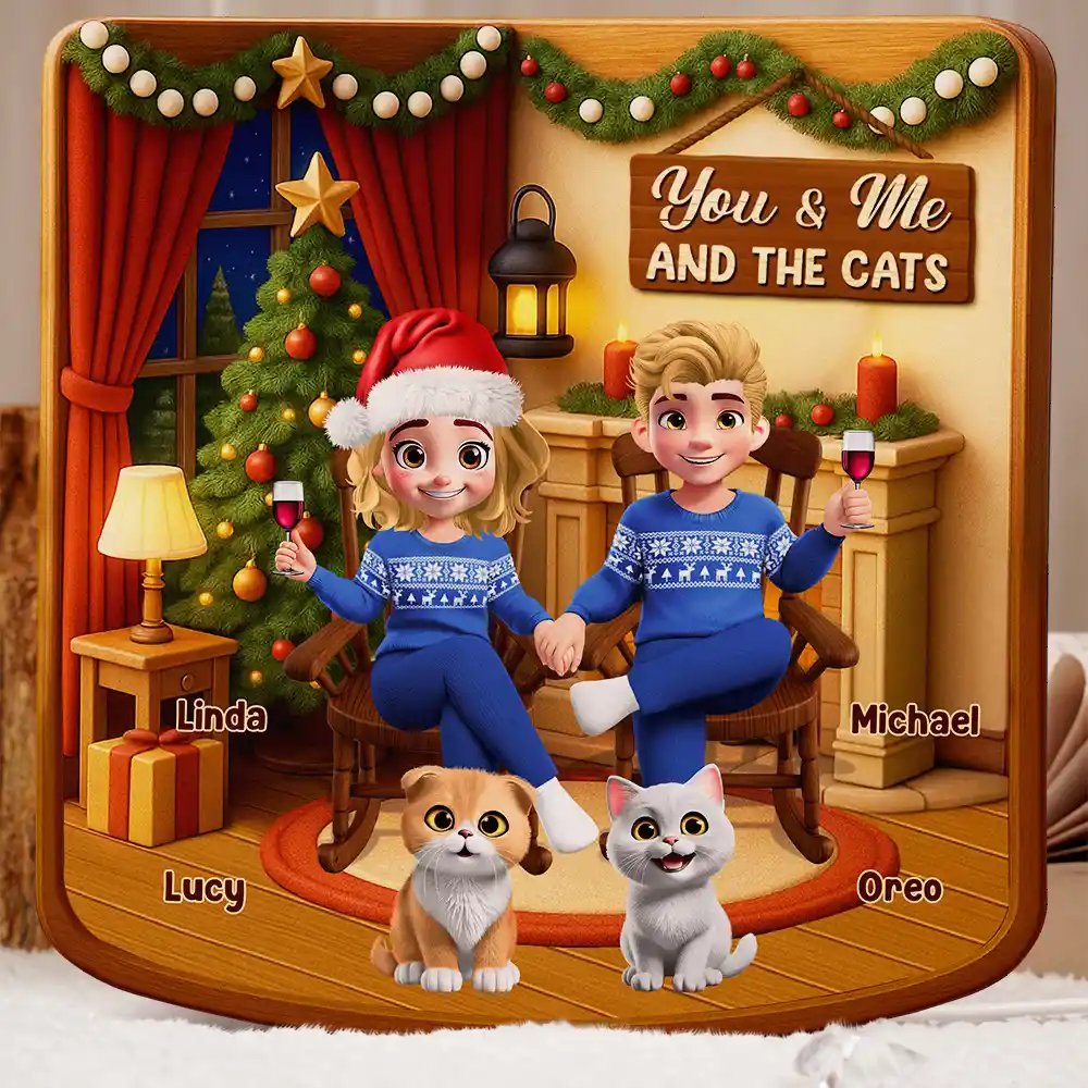 You And Me And The Dogs Cats - Personalized Custom Shaped Light Box - Image 7