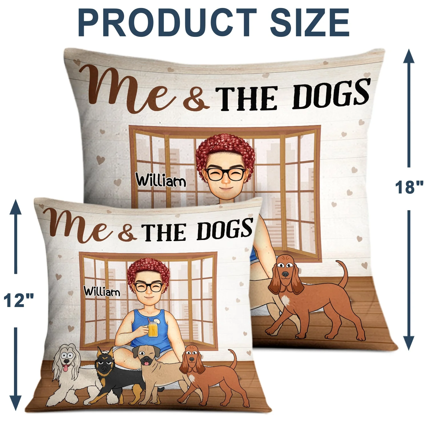 You And Me & The Fur Babies - Gift For Couples, Dog Lovers, Cat Lovers, Pet Lovers - Personalized Pillow - Image 4