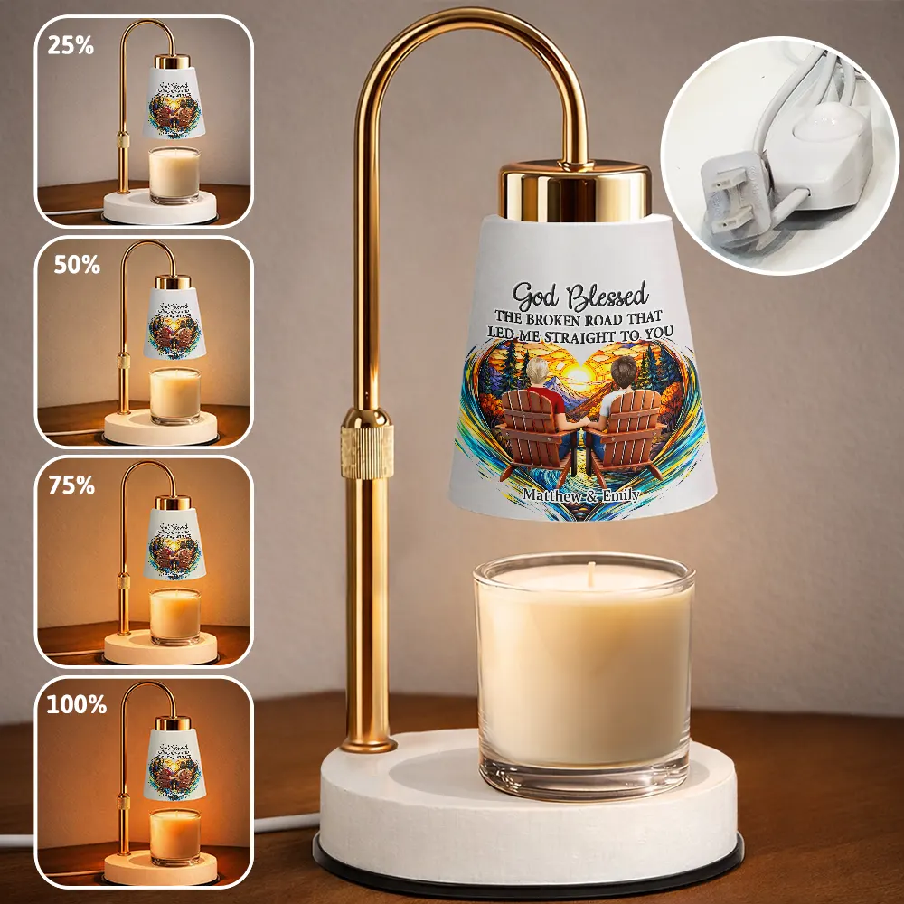 You And Me We Got This 3D Effect Back Couple - Personalized Truncated Cone Candle Warmer - Image 3