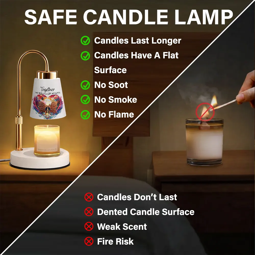 You And Me We Got This 3D Effect Back Couple - Personalized Truncated Cone Candle Warmer - Image 5