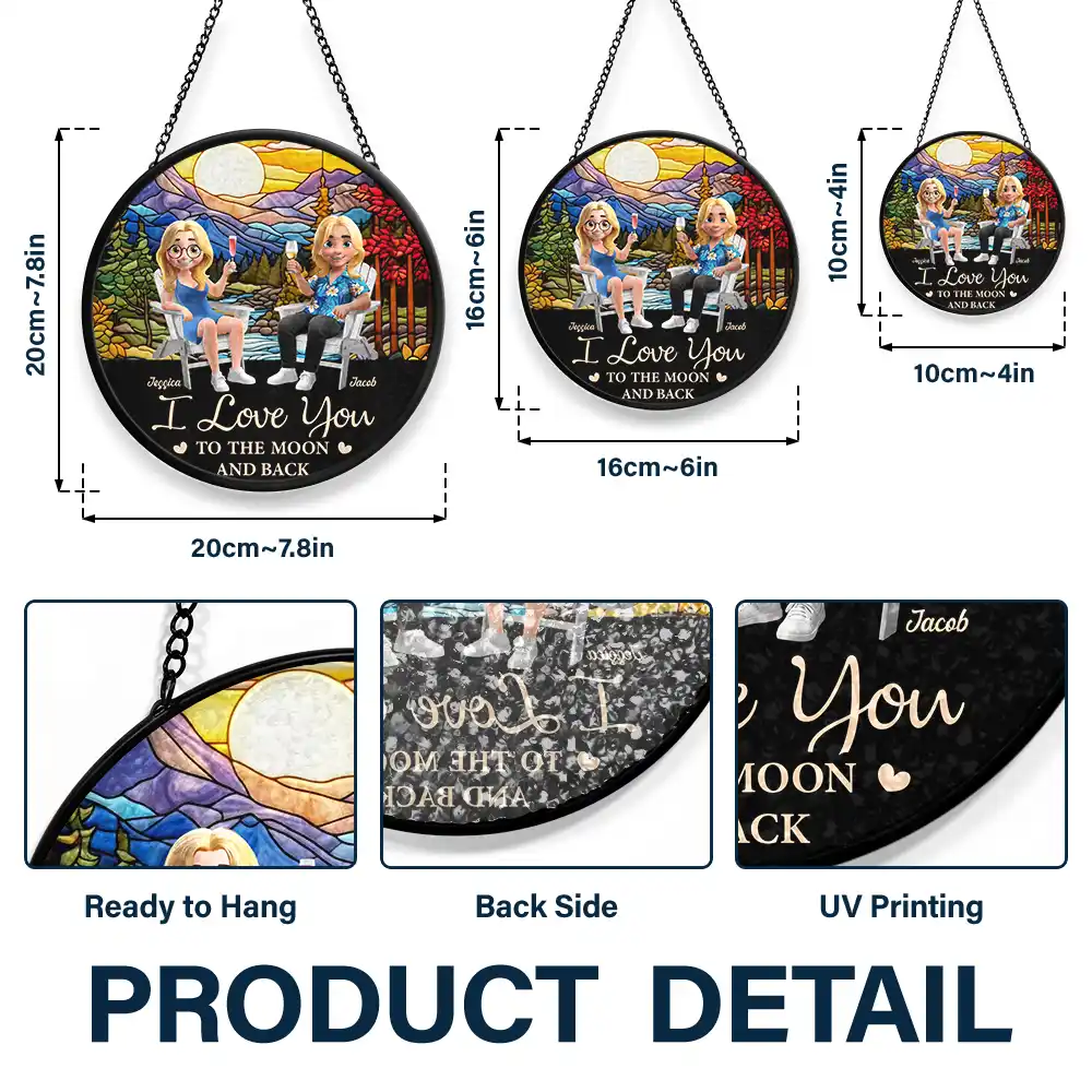 You And Me We Got This Couple 3D - Personalized Stained Glass Window Hanging Suncatcher - Image 3