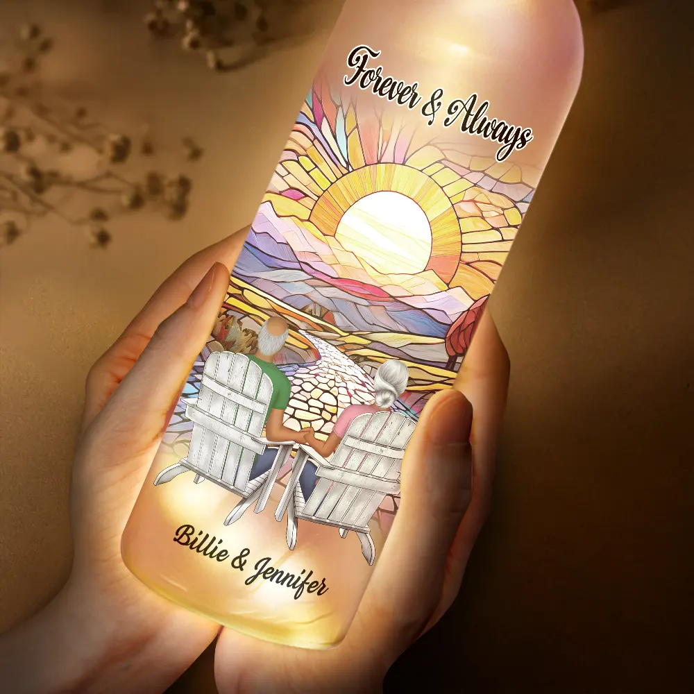 You And Me We Got This Couple Holding Hand - Personalized Bottle Light - Image 3