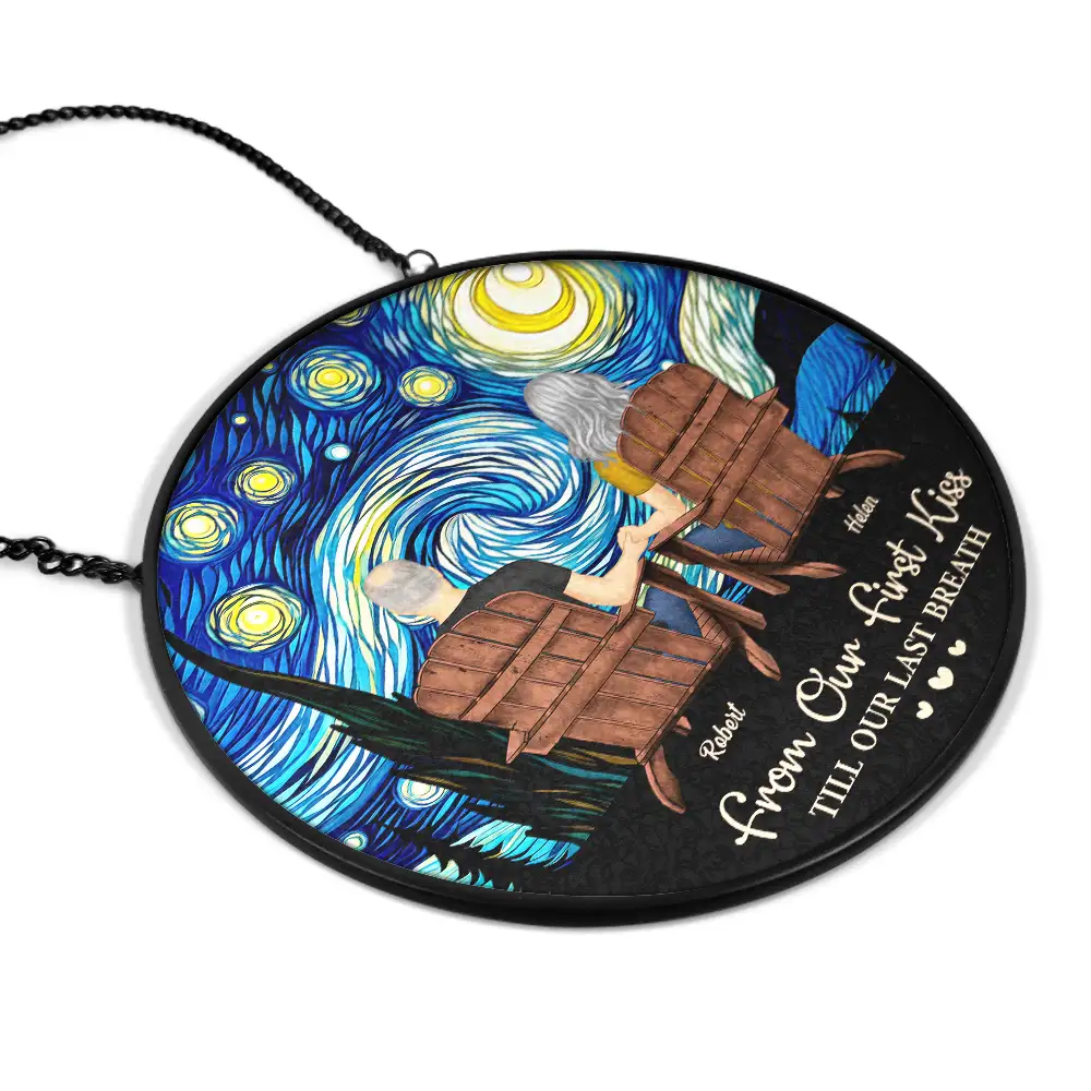 You And Me We Got This Couple - Personalized Stained Glass Window Hanging Suncatcher - Image 2