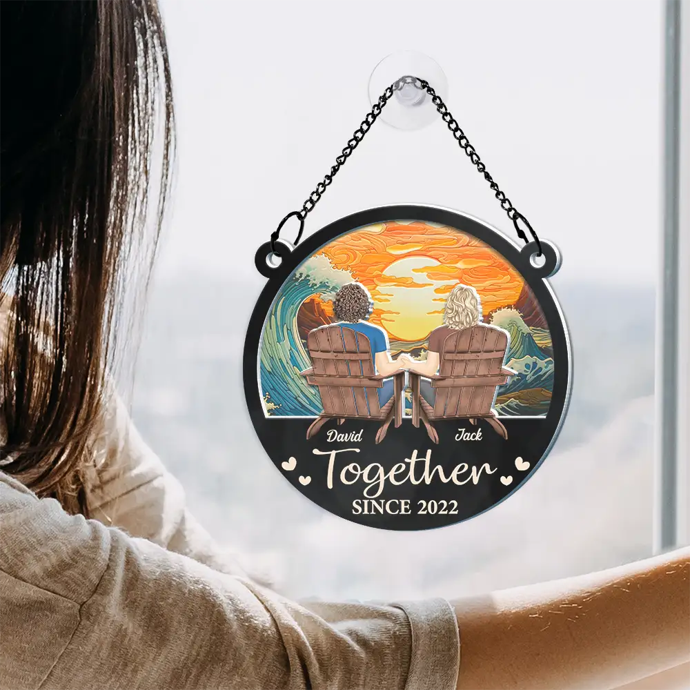 You And Me We Got This Couple - Personalized Window Hanging Suncatcher Ornament - Image 4