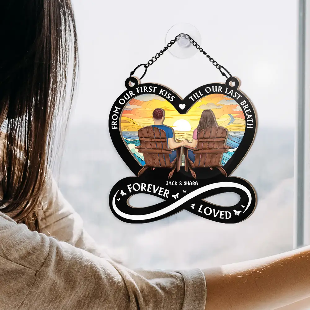 You And Me We Got This Forever Loved - Personalized Window Hanging Suncatcher Ornament - Image 4