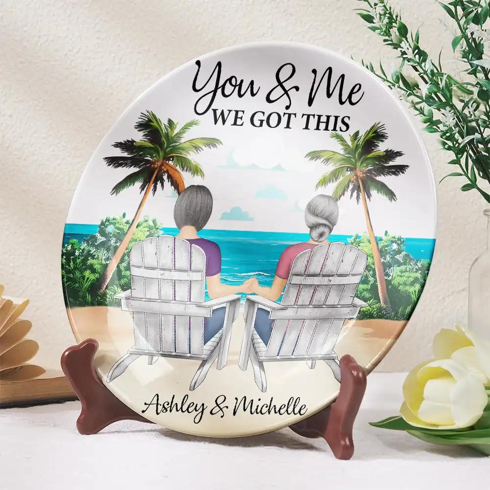 You And Me We Got This - Personalized Ceramic Plate - Image 2