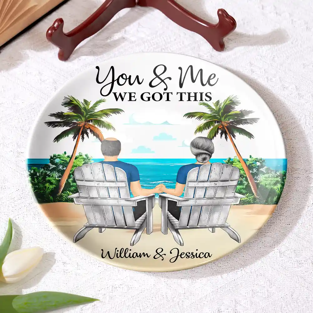 You And Me We Got This - Personalized Ceramic Plate - Image 4
