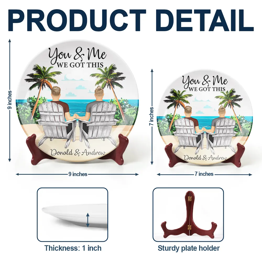 You And Me We Got This - Personalized Ceramic Plate - Image 5