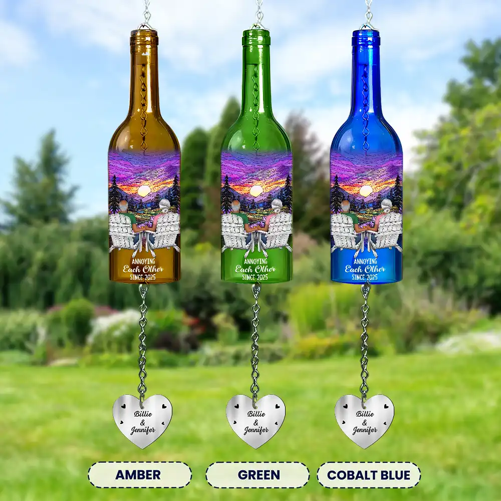 You And Me We Got This - Personalized Wine Bottle Wind Chime - Image 3