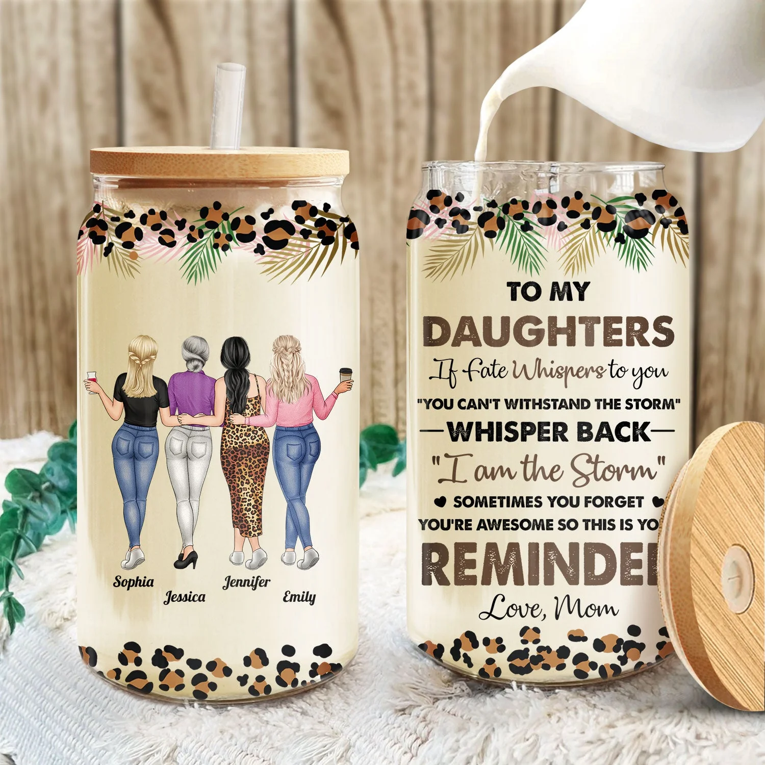 You Are Awesome So This Is Your Reminder - Birthday, Loving Gift For Gift For Daughter, Granddaughter, Girl - Personalized Clear Glass Can - Image 3