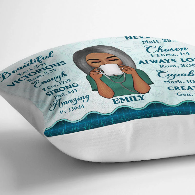 You Are Beautiful - Gift For Nurse - Personalized Custom Pillow - Image 3