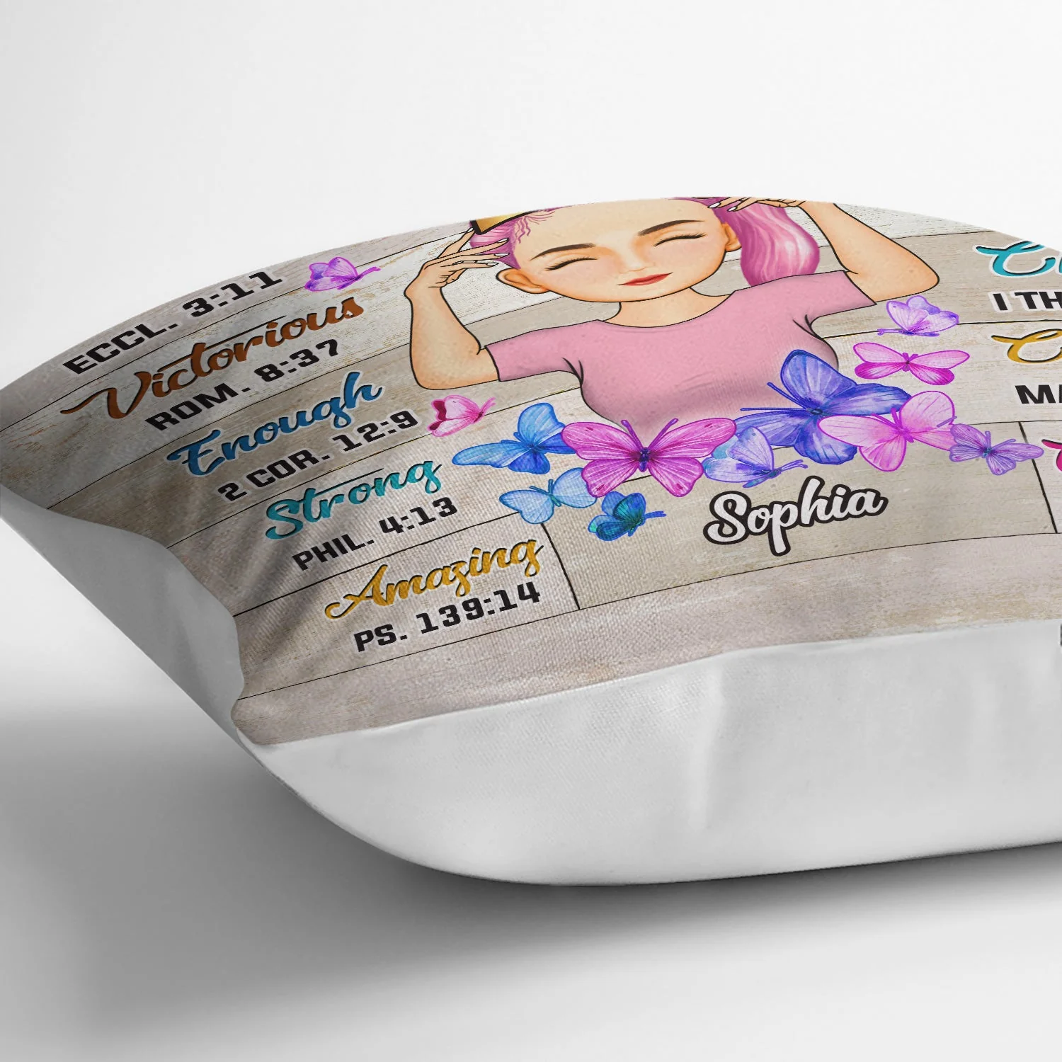 You Are Beautiful Victorious - Gift For Women, Gift For Kid - Personalized Custom Pillow - Image 3