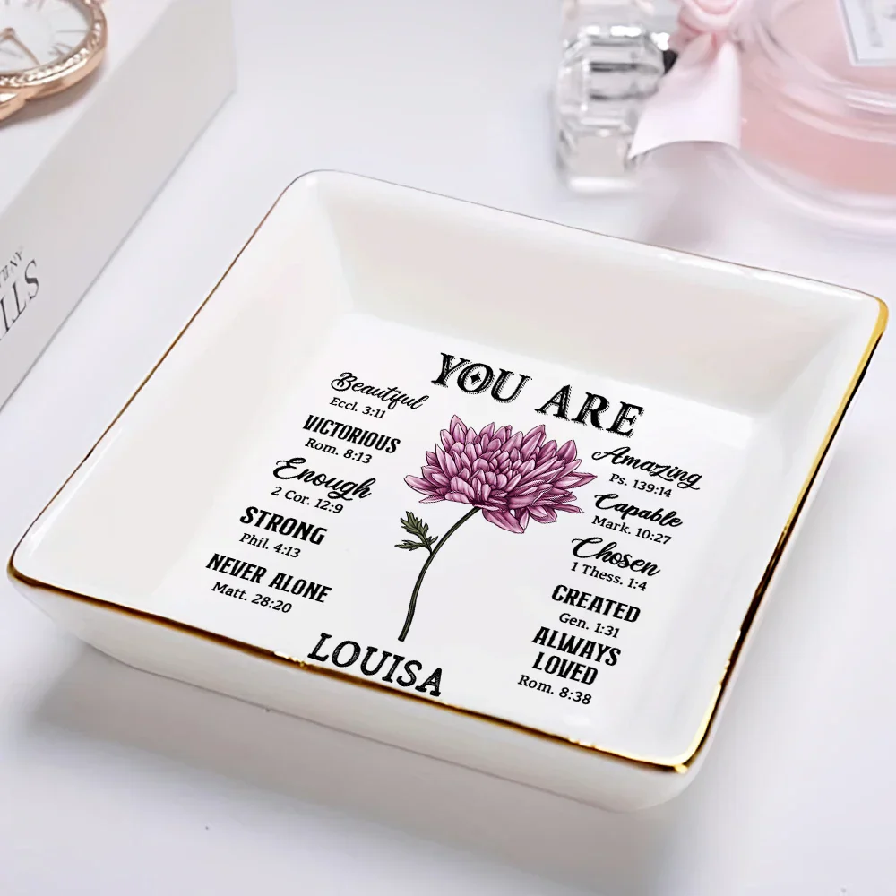You Are Beautiful Victorious Women - Personalized Ring Dish - Image 2
