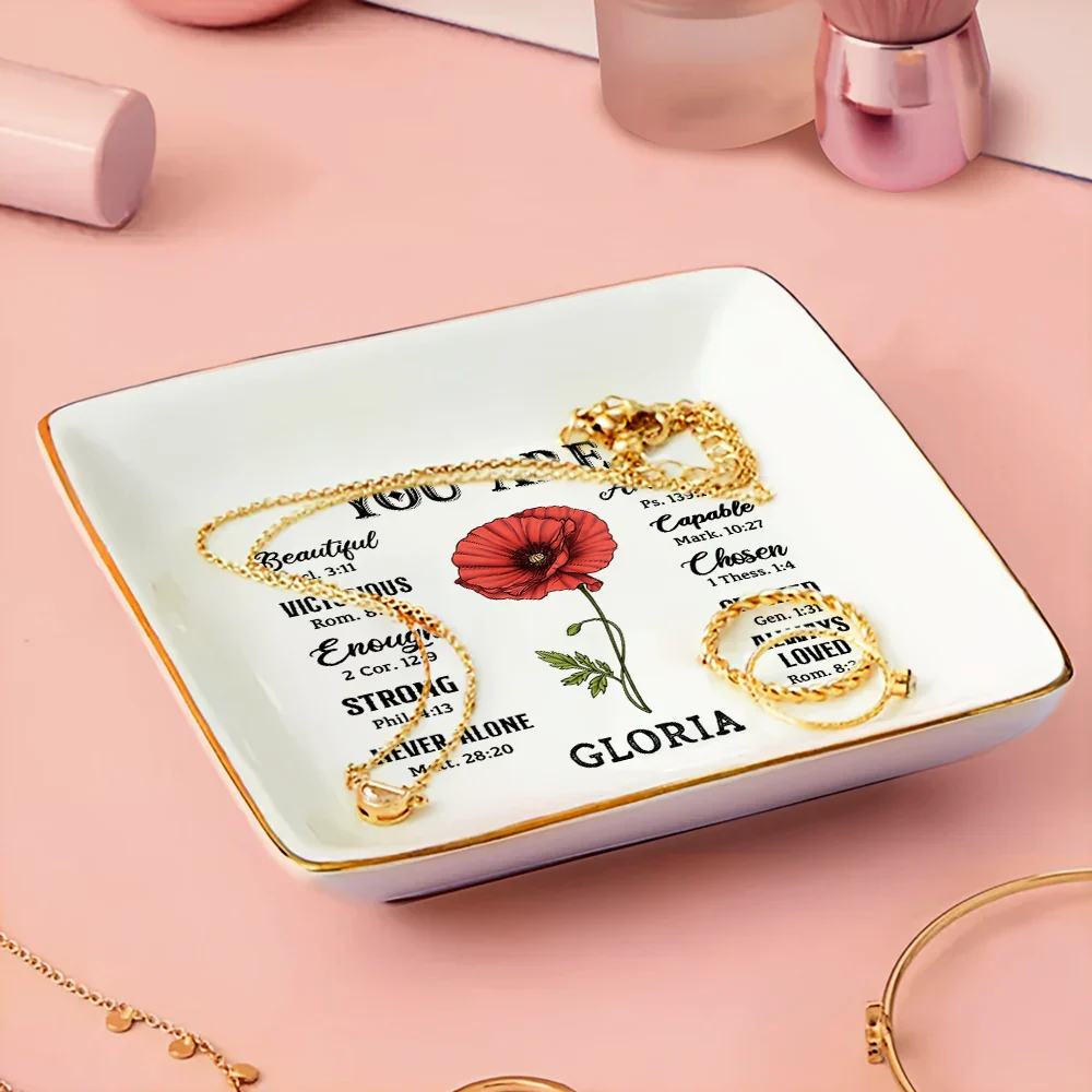 You Are Beautiful Victorious Women - Personalized Ring Dish - Image 3