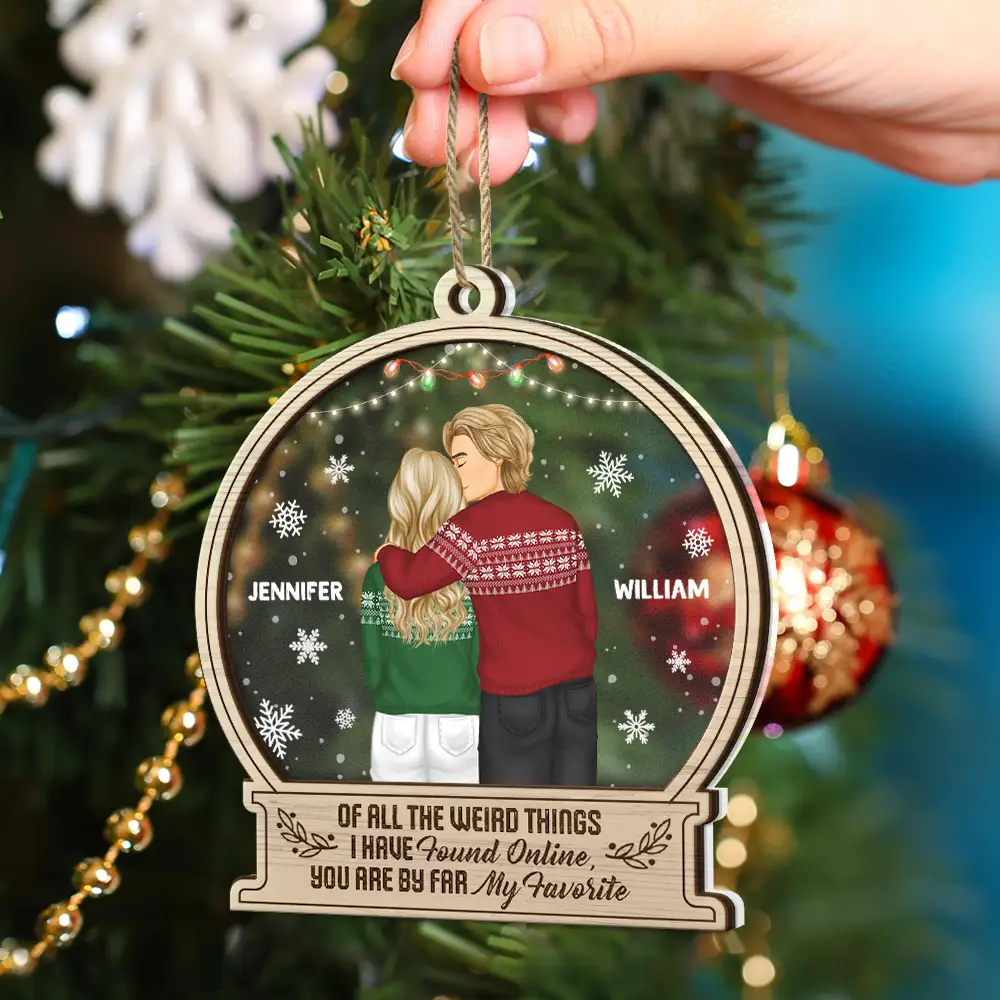 You Are By Far My Favorite Forehead Kissing - Personalized 2-Layered Mix Ornament - Image 4