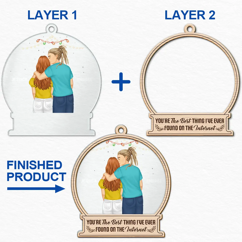 You Are By Far My Favorite Forehead Kissing - Personalized 2-Layered Mix Ornament - Image 6