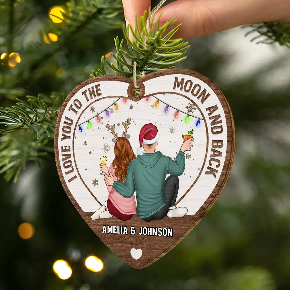 You Are By Far My Favorite - Personalized Custom Shaped Wooden Ornament - Image 2