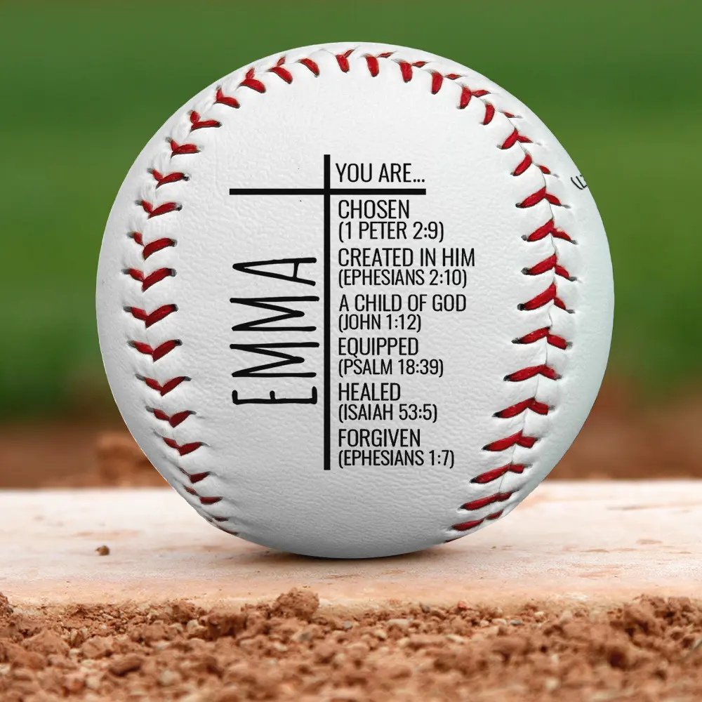 You Are Chosen Christian Baseball - Personalized Baseball, Softball - Image 3