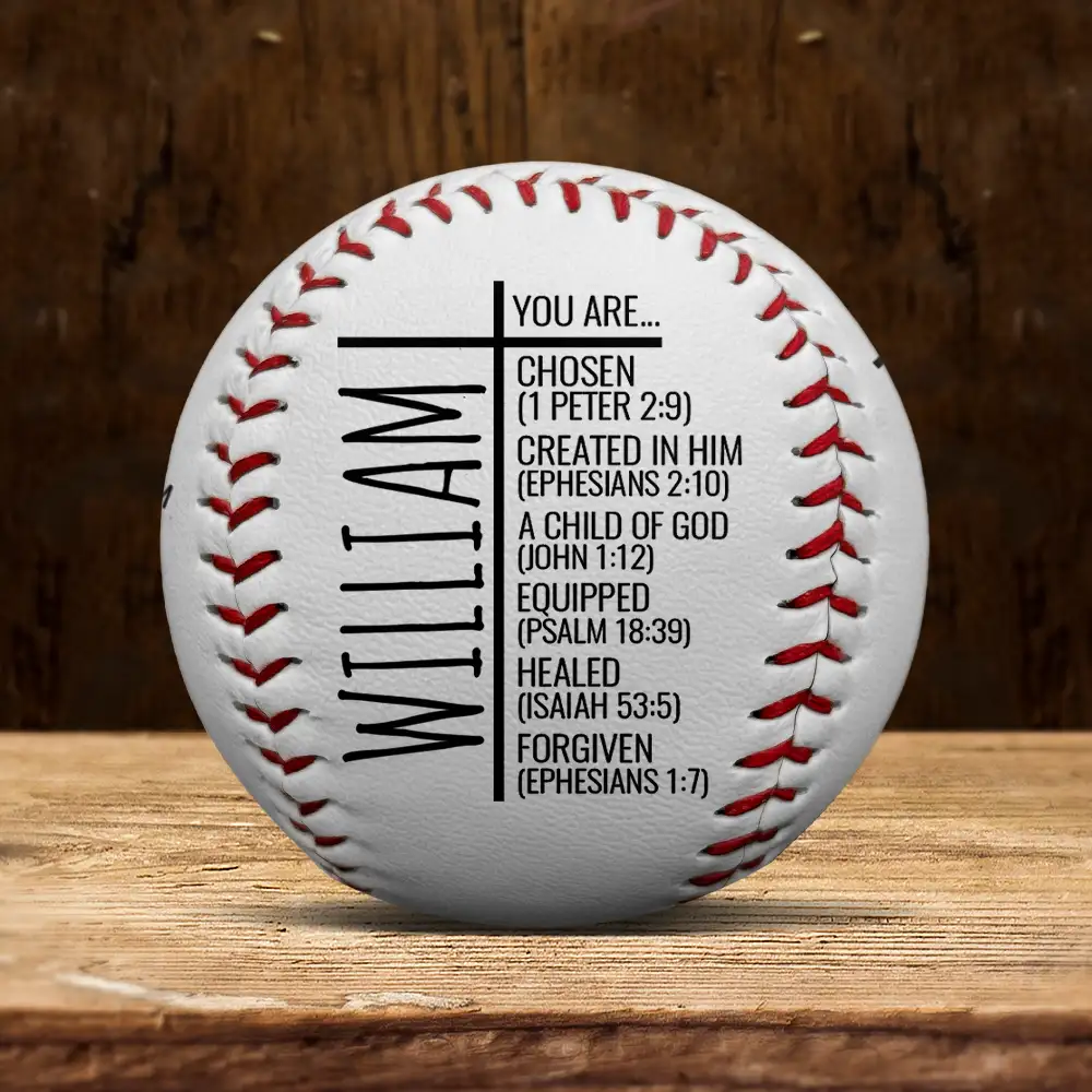 You Are Chosen Christian Baseball - Personalized Baseball, Softball - Image 5