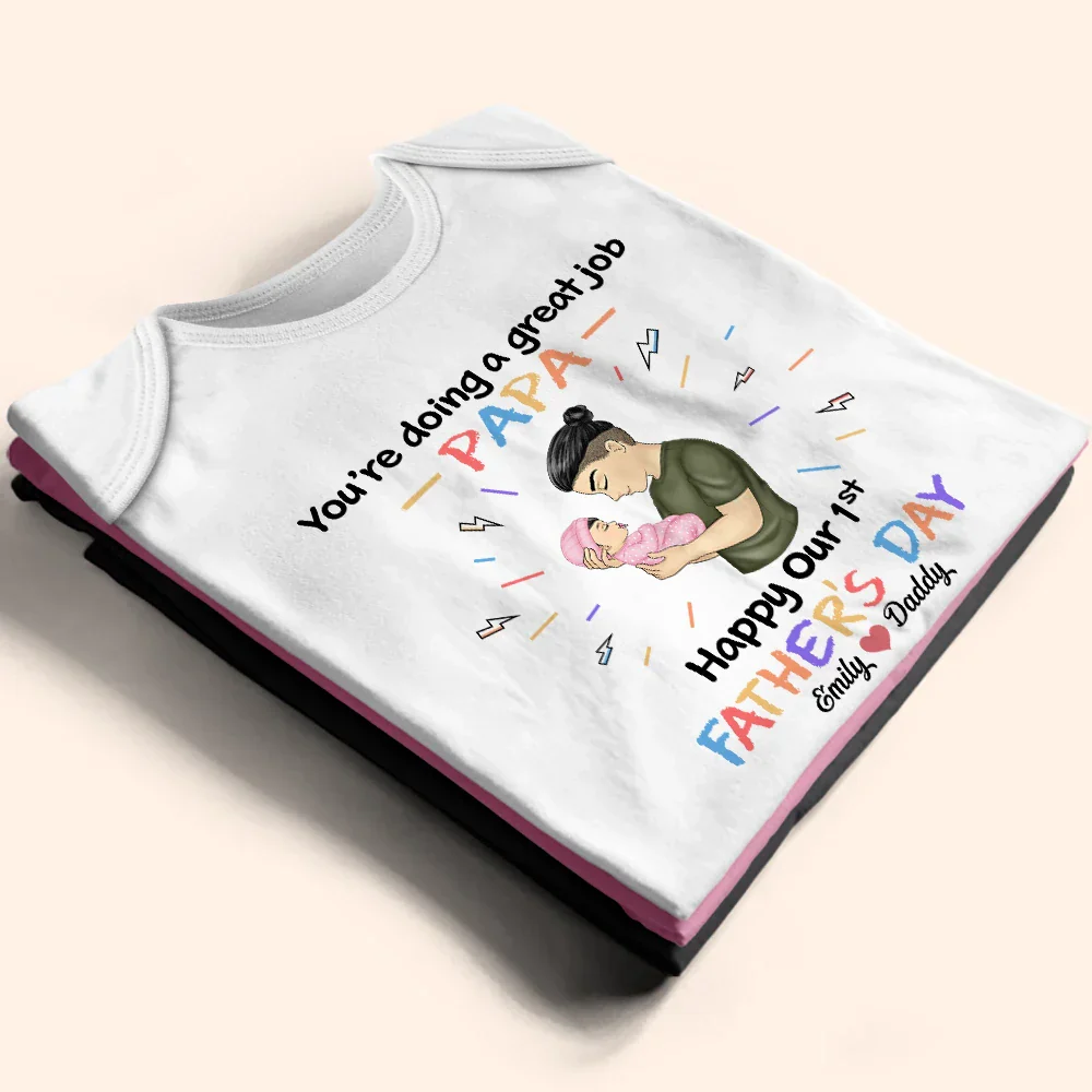 You Are Doing A Great Job Daddy - Personalized Baby Onesie - Image 3