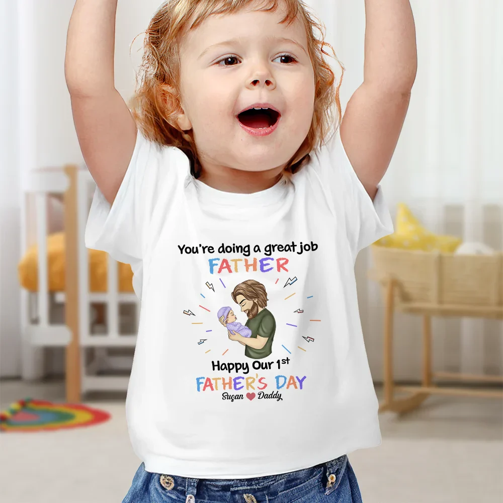 You Are Doing A Great Job Daddy - Personalized Baby Onesie - Image 6