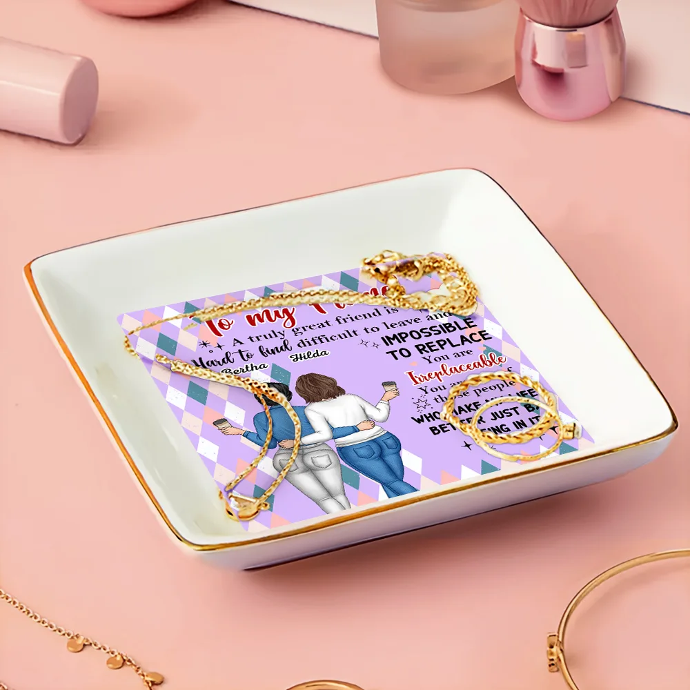 You Are Irreplaceable Besties - Personalized Ring Dish - Image 3